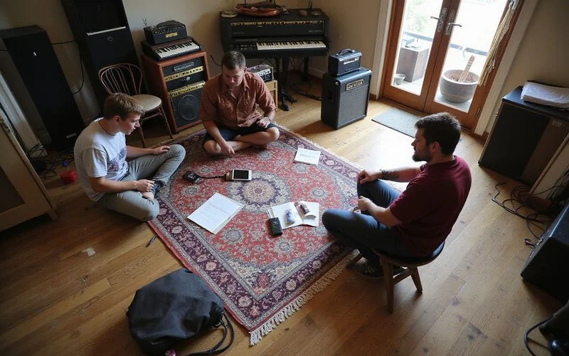 An in-person studio lesson with amps and jam space