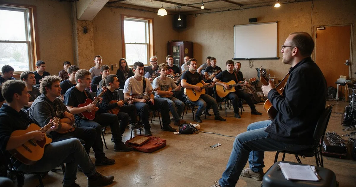 A full room at a monthly Sessions open mic in Austin