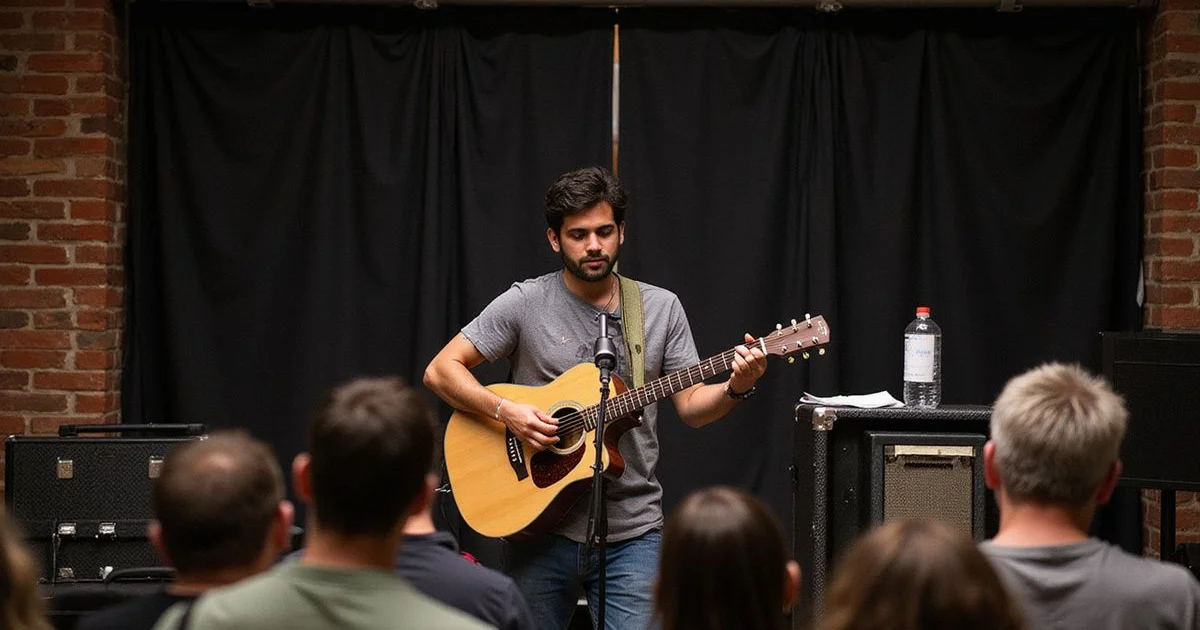Sameer Saleem playing a set at an Austin venue