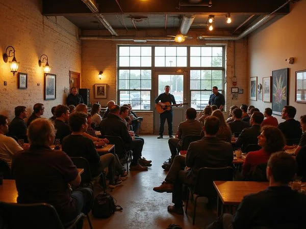 A full room at The Sessions open mic