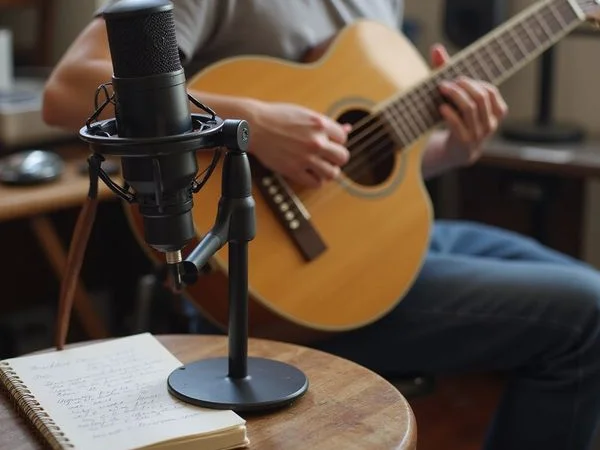 The vocal setup in the studio