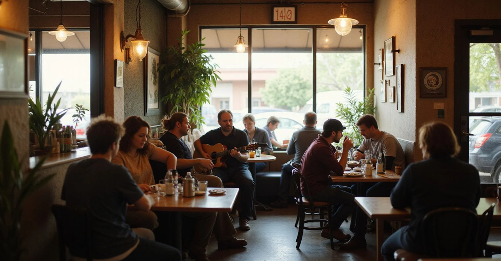 Solo guitar during dinner service at an Austin restaurant