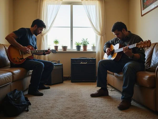 Trading solos over a 12-bar blues