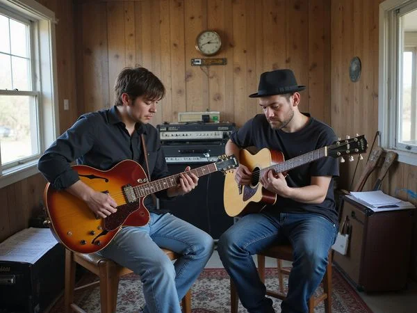 Working out a key change at a jam